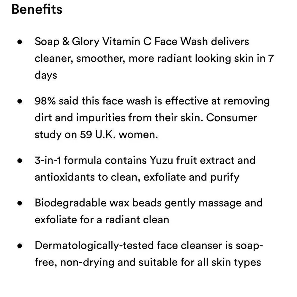 $4 🌙 Soap And Glory Face Soap‎ & Clarity Vitamin C Facial Wash NEW